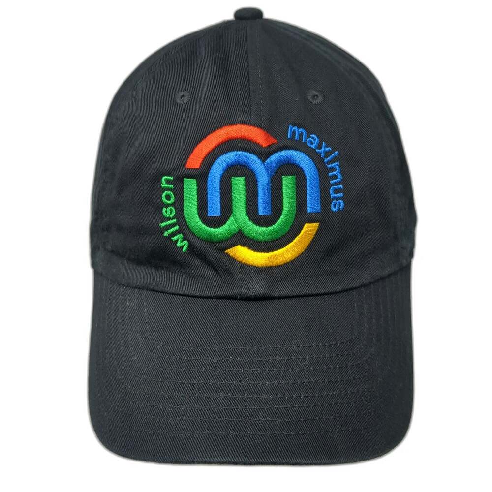 Nike Baseball Cap Black One Size Wilson Maximus Embroidered Swoosh Slideback Hat